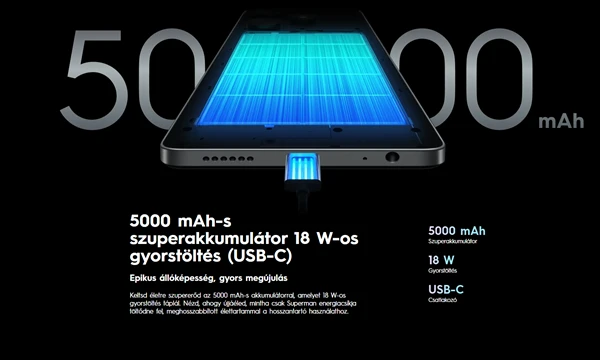 5000 mAh-s akkumulátor