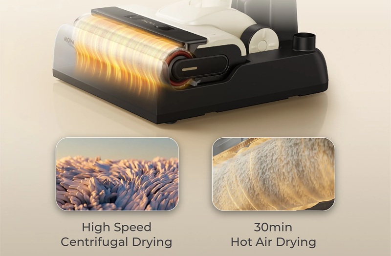 60 Celsius fokos meleg levegővel meg is szárítja